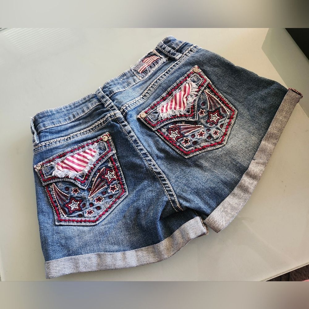 Shyanne Americana Western Coastal Cowgirl Festival Hippie Boho Shorts Size 29